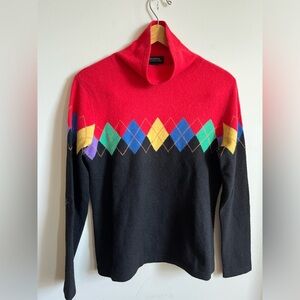 Jones New York  Wool, Cashmere, Angora, Rabbit Hair Vintage  Argyle Sweater